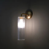 Claremont Small Wall Light Fluted Glass