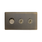 3G Toggle Switch w/ 1 Dimmer