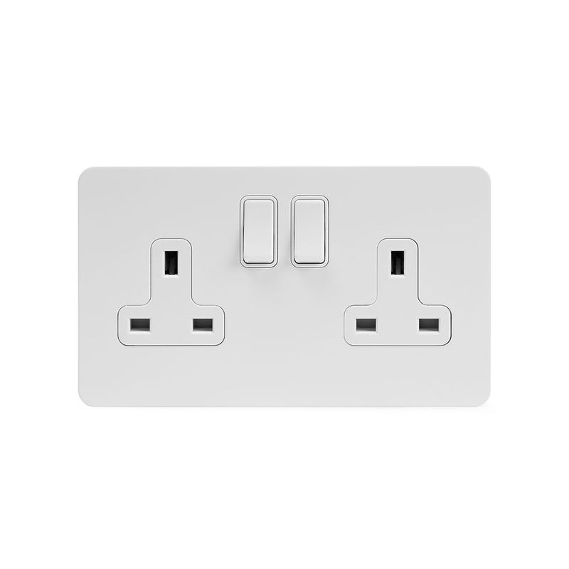 2G Socket w/ White Insert / Flat Plate