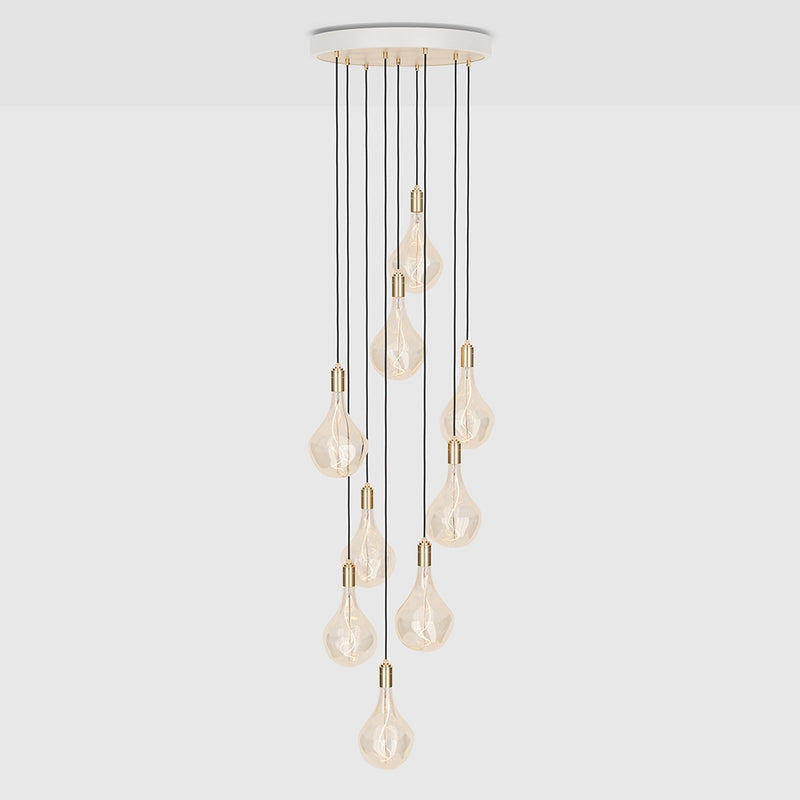 Brass Nine Pendant w/ Voronoi II