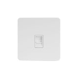 1G Data Socket RJ45 Cat5 w/ White Insert / Flat Plat