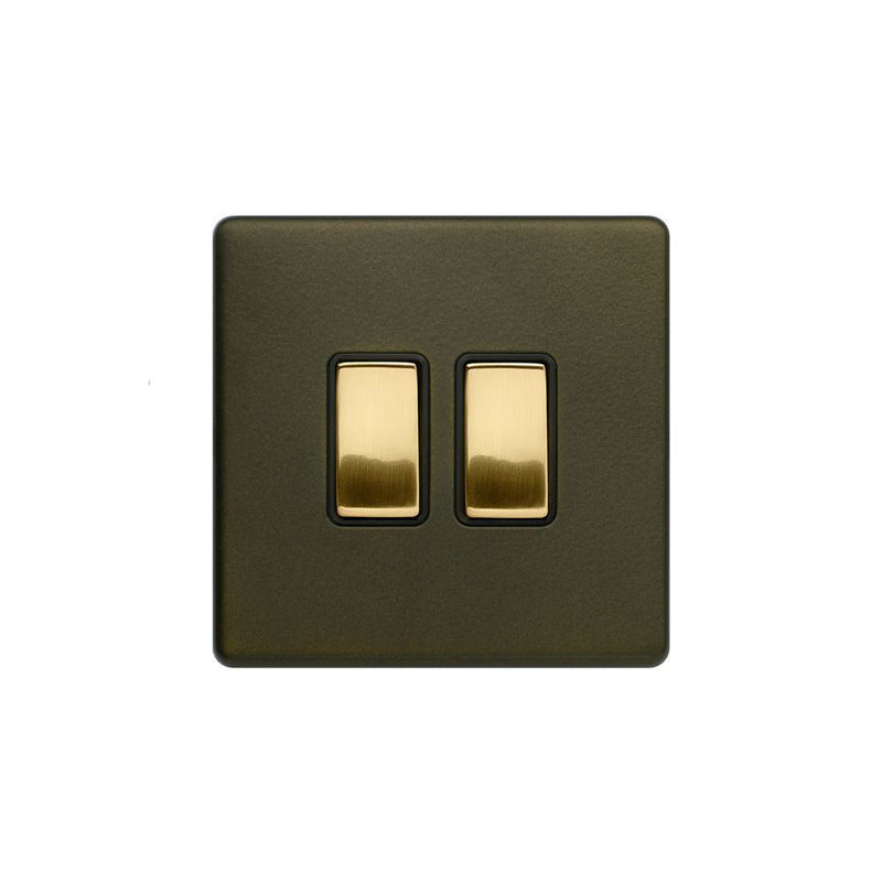 2G Switch 10A w/ Black Insert