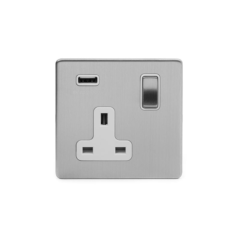 1G USB Socket w/ White Insert