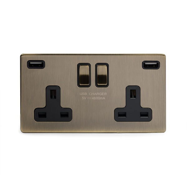 2G USB Socket w/ Black Insert