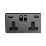 2G USB Socket w/ Black Insert