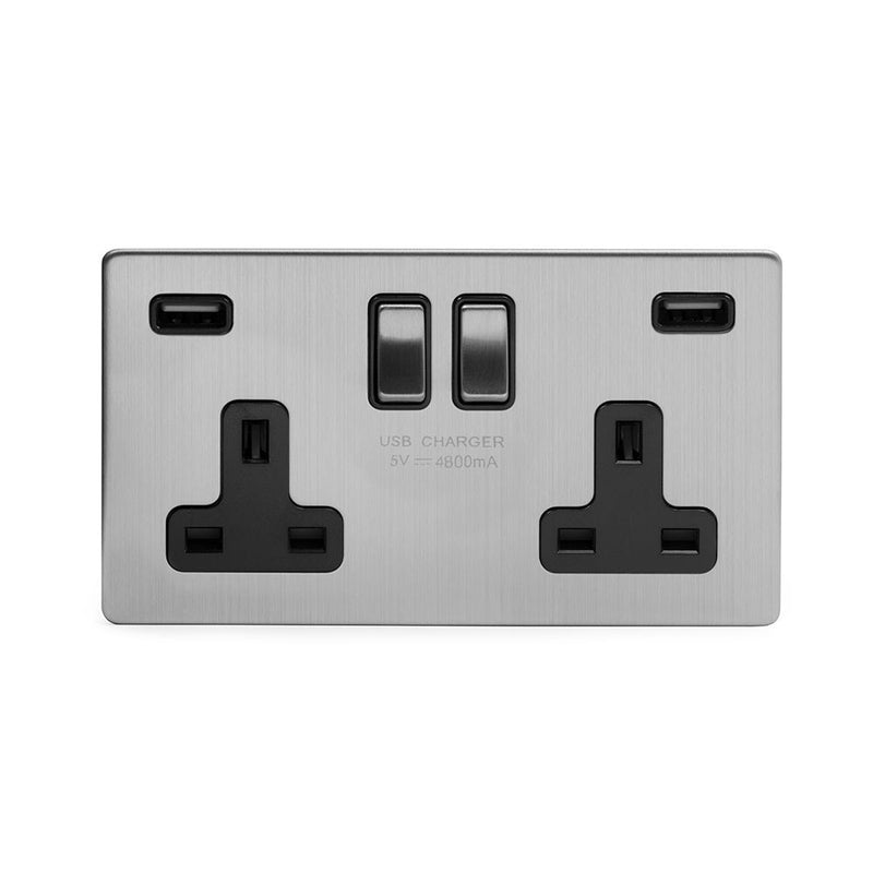 2G USB Socket w/ Black Insert