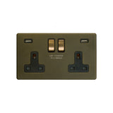 2G USB Socket w/ Black Insert