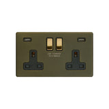 2G USB Socket w/ Black Insert