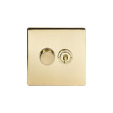 2G Dimmer + Toggle Switch