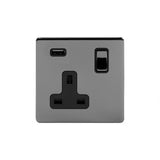 1G USB Socket w/ Black Insert