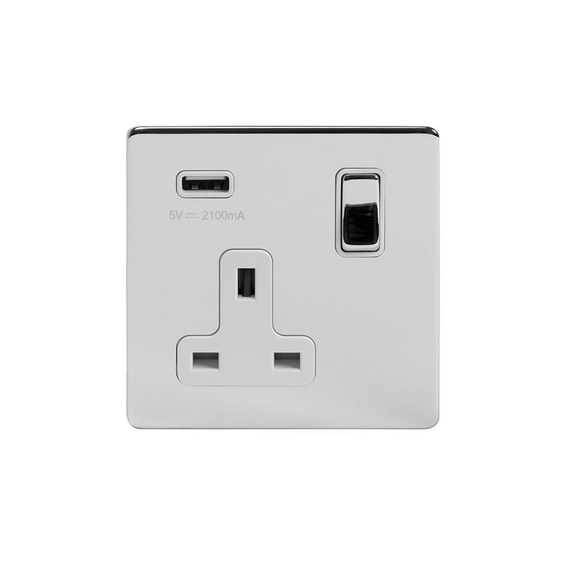 1G USB Socket w/ White Insert