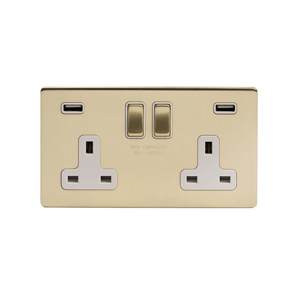 2G USB Socket w/ White Insert