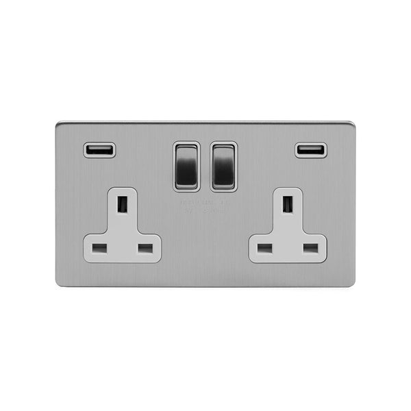 2G USB Socket w/ White Insert