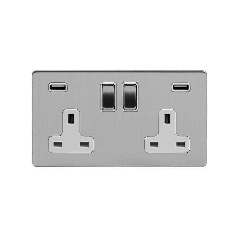 2G USB Socket w/ White Insert