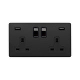 2G USB Socket w/ Black Insert