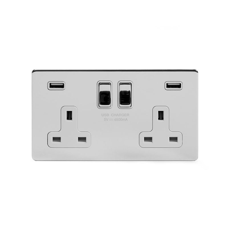 2G USB Socket w/ White Insert