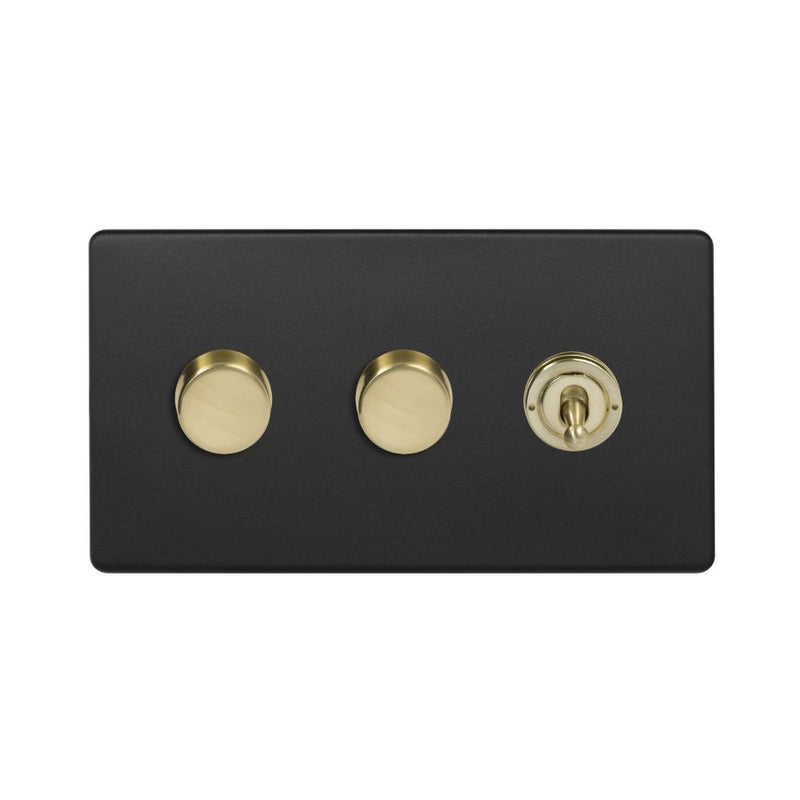 3G Toggle Switch w/ 2 Dimmers