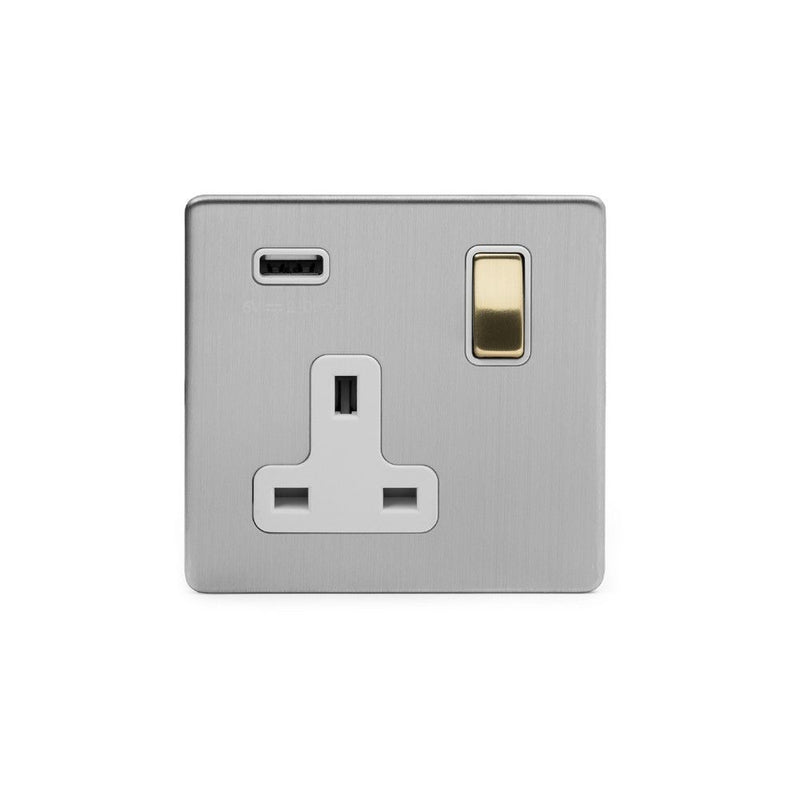 1G USB Socket w/ White Insert