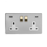 2G USB Socket w/ White Insert