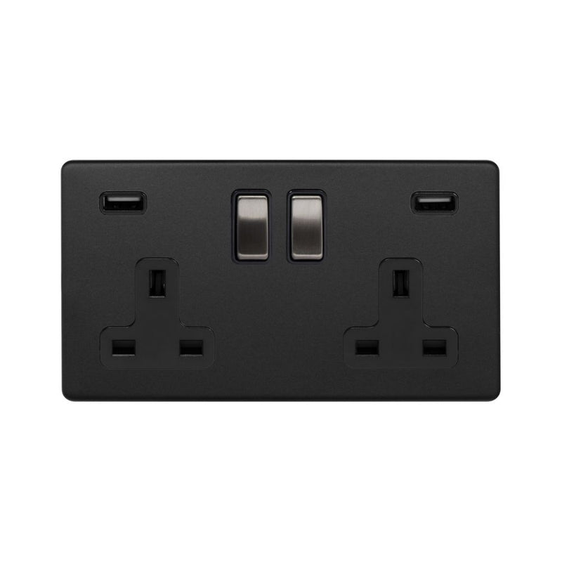 2G USB Socket w/ Black Insert